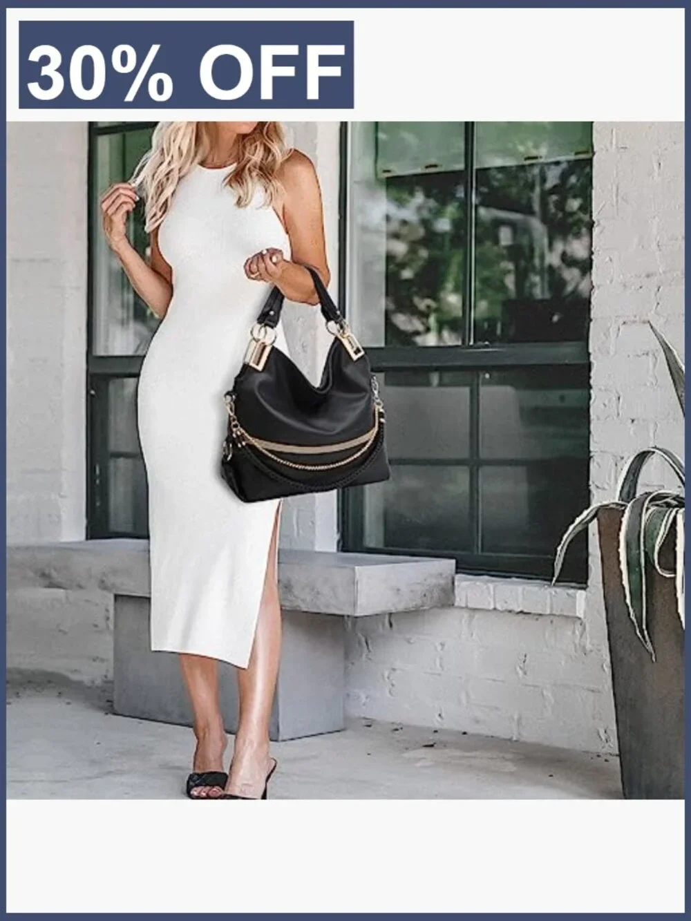 Vegan Leather Hobo Bag Shoulder Purse Rhinestone Tote Handbag Ladies